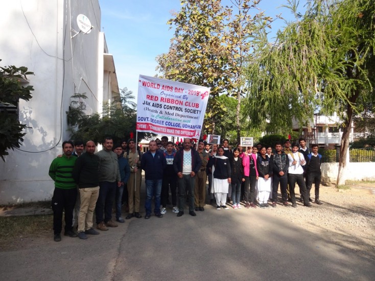 GDC Udhampur organized AIDS awareness Ralley